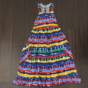 Stella McCartney Kids girls long abstract print sundress